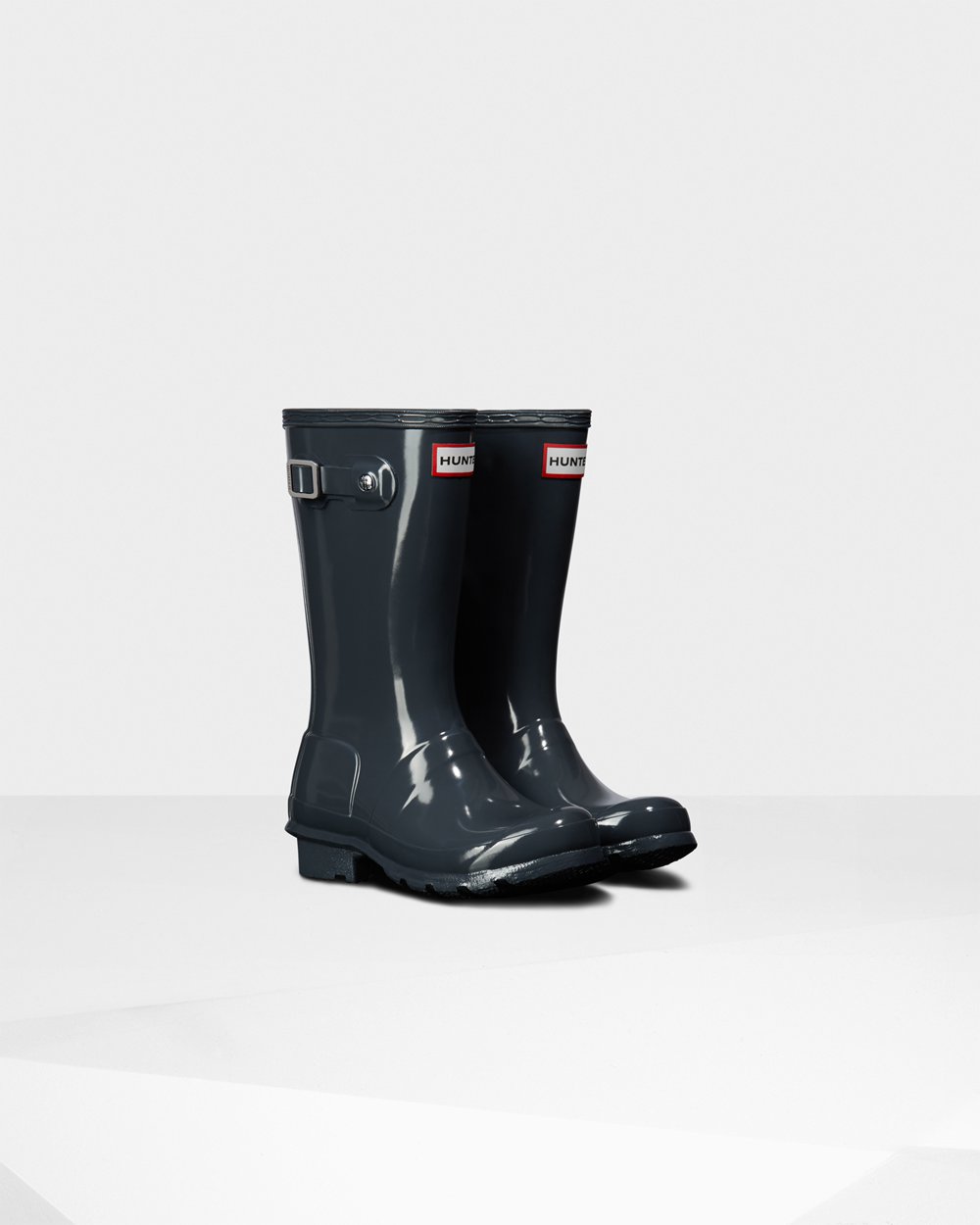 Botas de Lluvia Hunter Niños - Original Big Gloss - Grises - FZPIDSX-58